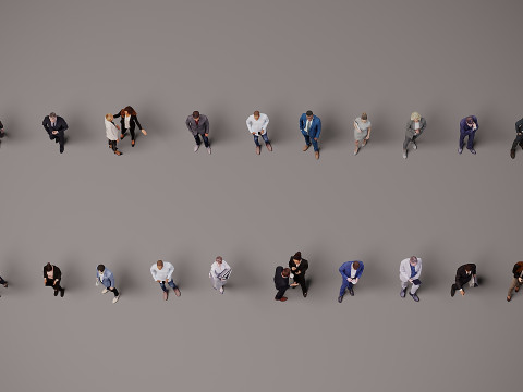 Collection of office workers x 20 3D 模型
