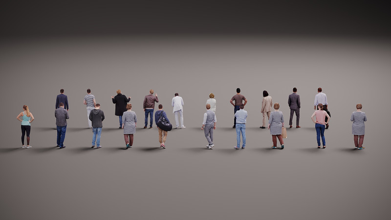 Collection of people x 20 3D 模型 .c4d .max .obj .3ds .fbx .stl .blend 