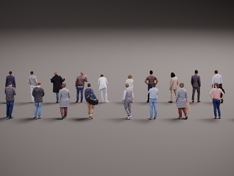Collection of people x 20 3D Modell