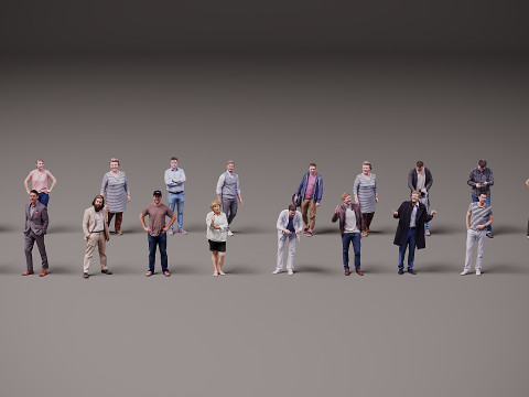 Collection of people x 20 3D 模型