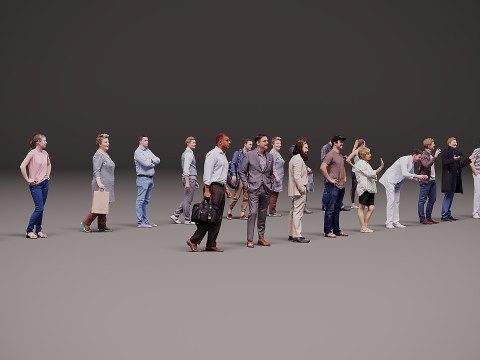 Collection of people x 20 3D 模型