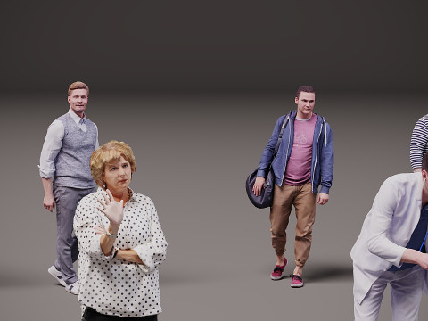 Collection of people x 20 3D 模型
