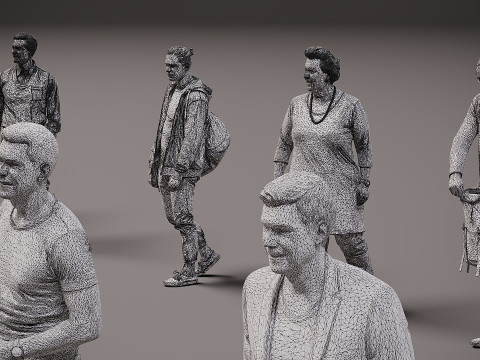 Collection of people x 20 3D 模型