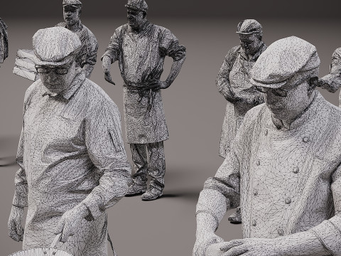 People in uniform x 20 3D Model