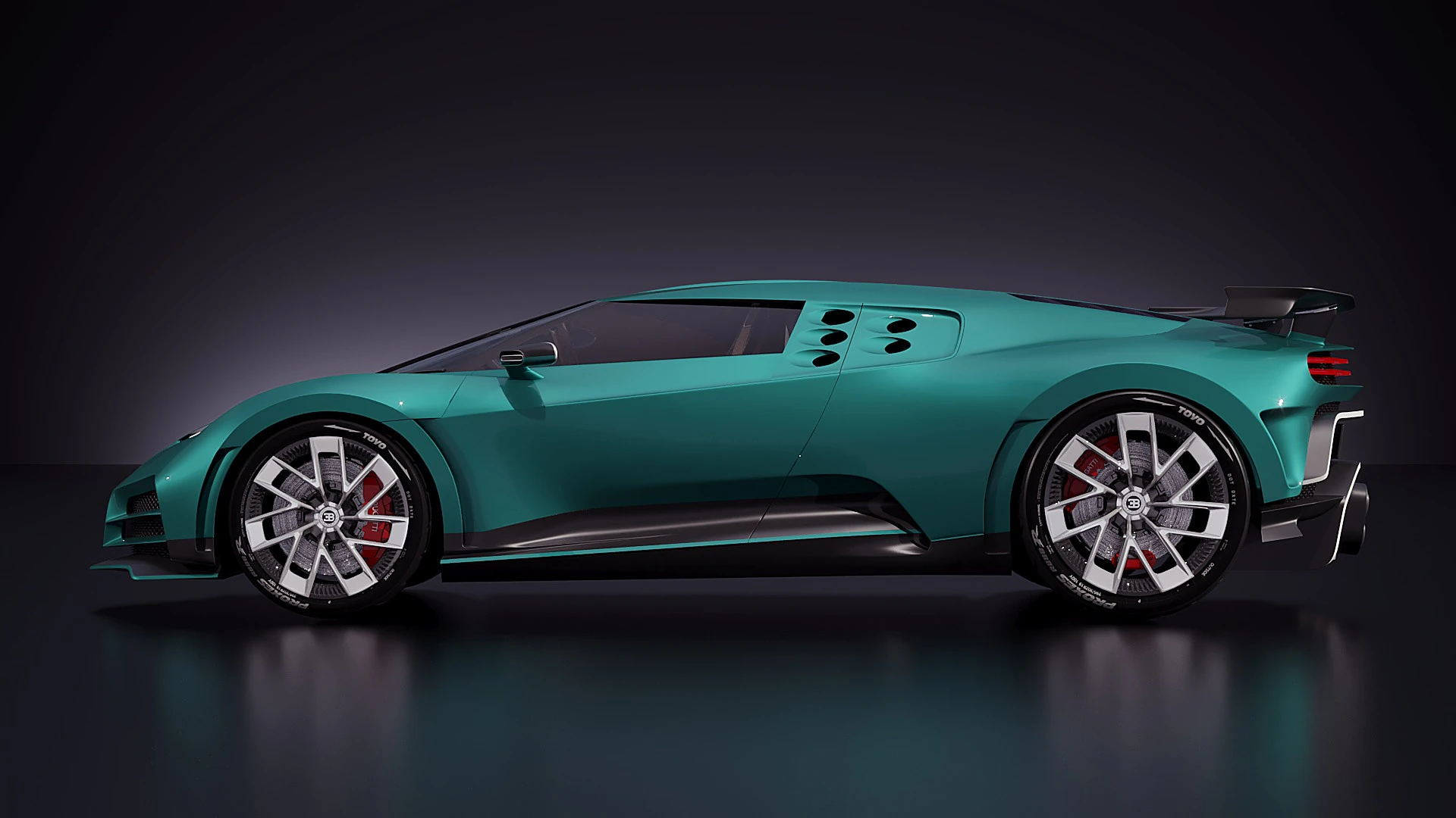 Bugatti Centodieci 2021 3D Model .c4d .max .obj .3ds .fbx .stl .blend