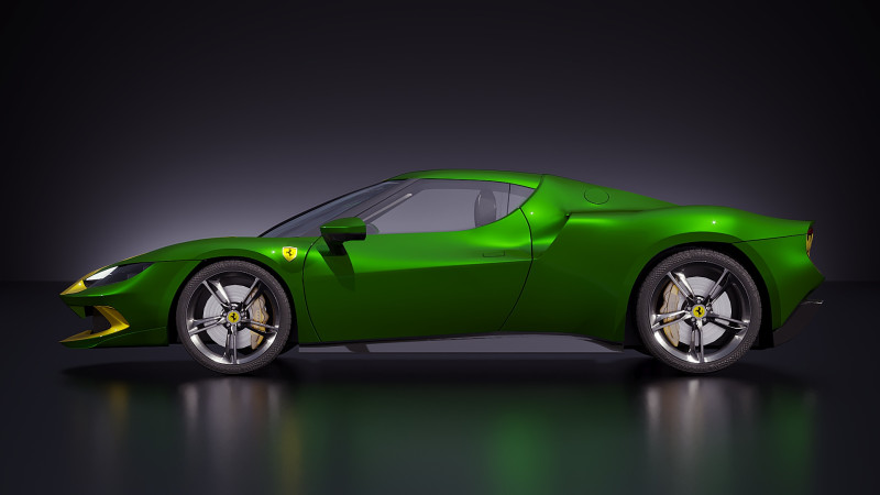Ferrari 296 GTB Modèle 3D .c4d .max .obj .3ds .fbx .stl .blend