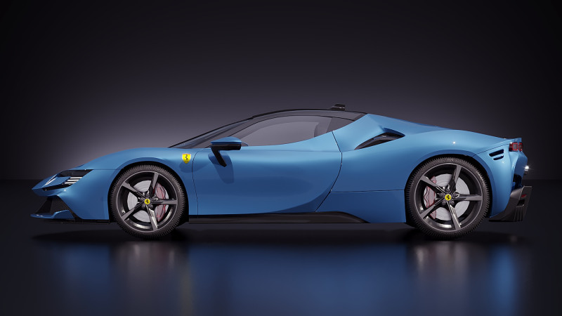 Ferrari SF90 2015 3D 모델 .c4d .max .obj .3ds .fbx .stl .blend 