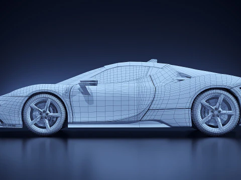 Ferrari SF90 2015 3D Model