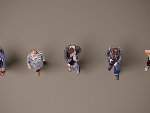 Collection of people x 5 16 3D Model