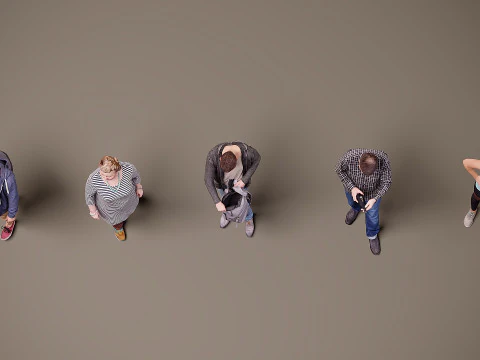 Collection of people x 5 16 3D Model