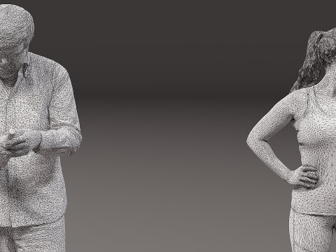 Collection of people x 5 16 3D Model