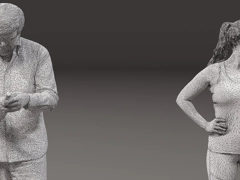Collection of people x 5 16 3D Model