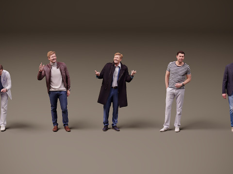 Collection of people x 5 19 3D 模型