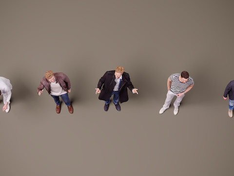 Collection of people x 5 19 Model 3D