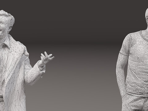 Collection of people x 5 19 Model 3D