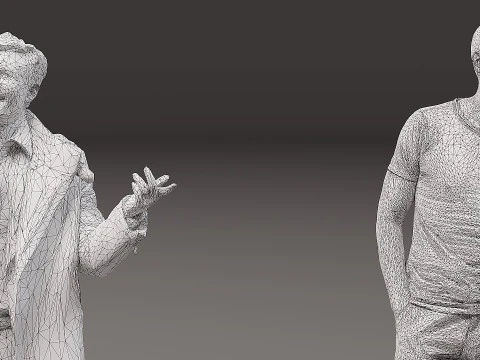 Collection of people x 5 19 3D Model