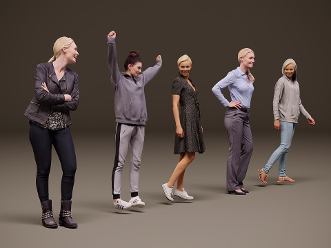Collection of people x 5 11 Modelo 3D