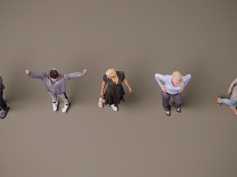 Collection of people x 5 11 Modelo 3D
