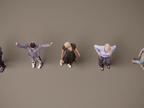 Collection of people x 5 11 3D Model