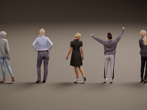 Collection of people x 5 11 Modelo 3D