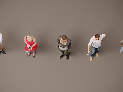Collection of people x 5 12 3Dモデル
