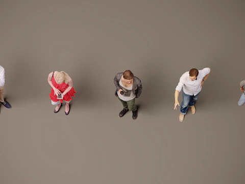 Collection of people x 5 12 3D Model