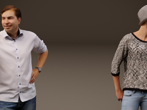 Collection of people x 5 12 3Dモデル