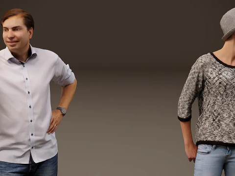Collection of people x 5 12 3D Model