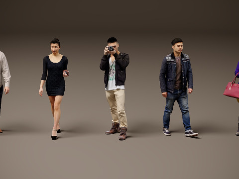 Collection of people x 5 13 3Dモデル
