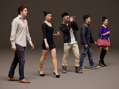 Collection of people x 5 13 Modello 3D