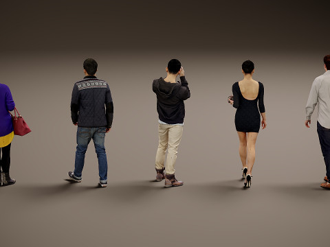 Collection of people x 5 13 Modello 3D
