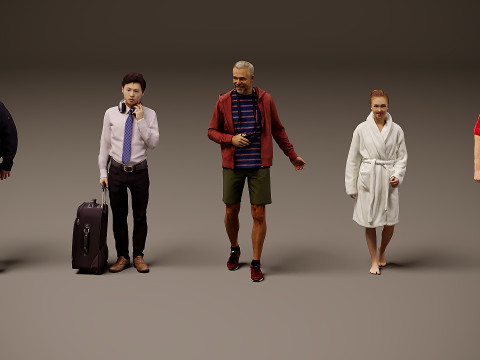 Collection of people x 5 14 3D 모델