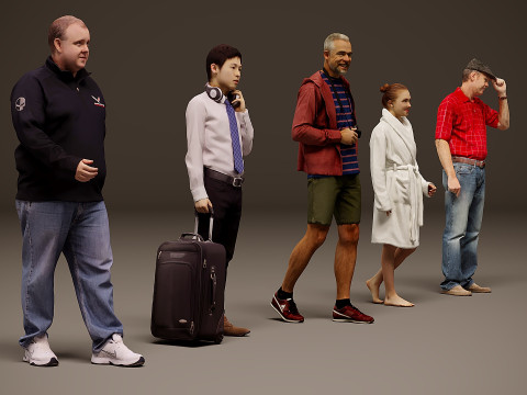 Collection of people x 5 14 3D 模型