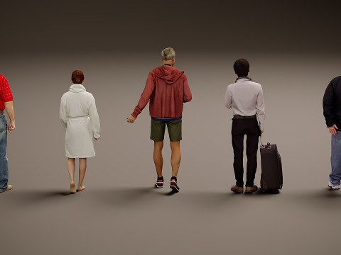 Collection of people x 5 14 3D 模型