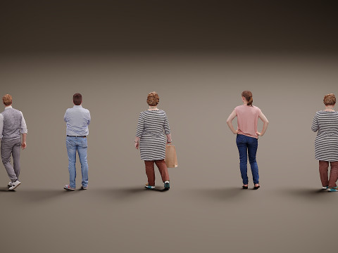 Collection of people x 5 15 3D 模型