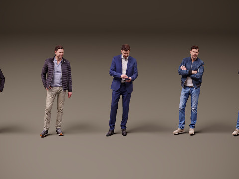 Collection of people x 5 20 3D 모델