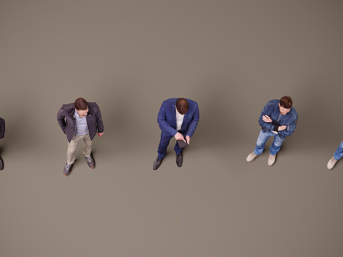 Collection of people x 5 20 3D Model