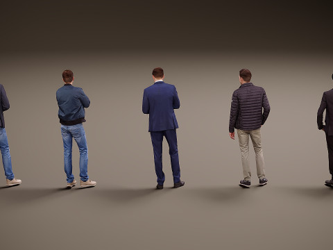 Collection of people x 5 20 3D Model
