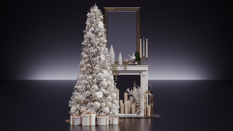 Christmas Decor 04 Model 3D .c4d .max .obj .3ds .fbx .stl .blend 
