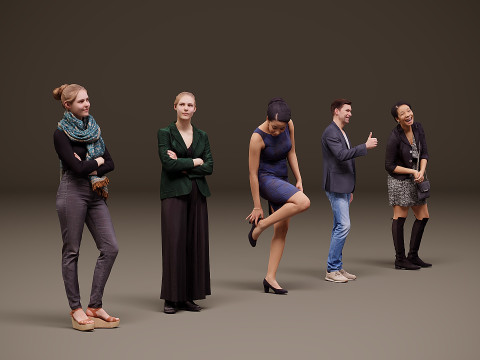 Collection of people x 5 21 3D 모델