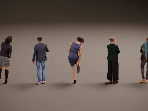 Collection of people x 5 21 3D 모델
