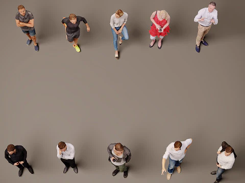 Collection of people x 10 3D Model