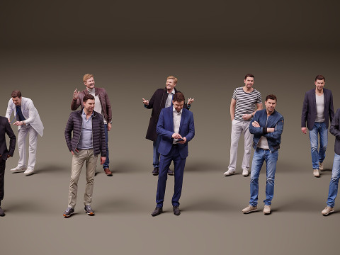 Collection of people x 10 00 Model 3D