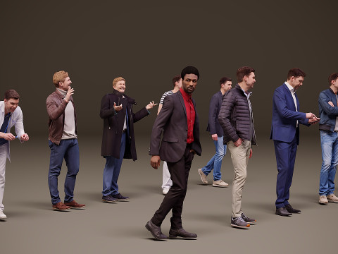 Collection of people x 10 00 3D Модель
