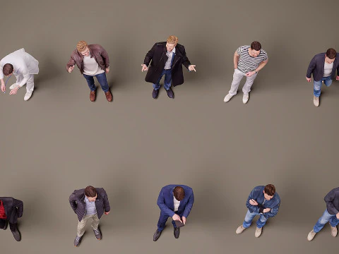 Collection of people x 10 00 3D Model