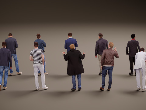 Collection of people x 10 00 3D Модель