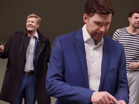 Collection of people x 10 00 3D Model