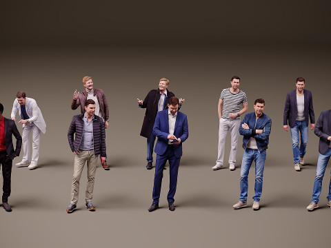 Collection of people x 10 01 3Dモデル