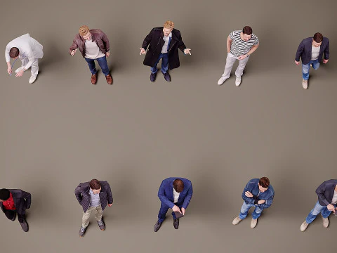 Collection of people x 10 01 3D Model