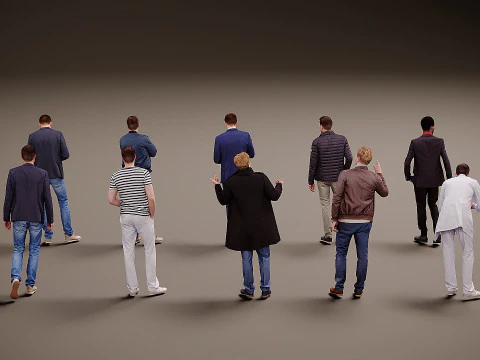 Collection of people x 10 01 3D Model